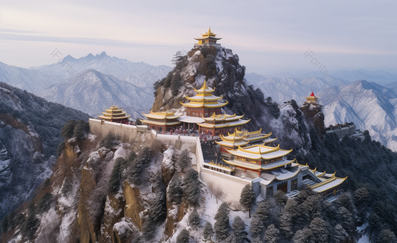 冬天国内景区老君山自然风光地质公园,高清,摄影图,摄影图片,图片大全,摄影图免费下载
